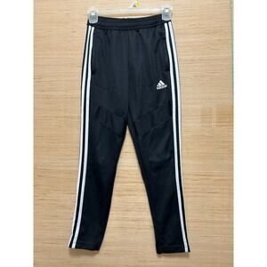 Adidas Tiro Track Pants Black White Striped Youth Small 9-10Y Climacool Joggers